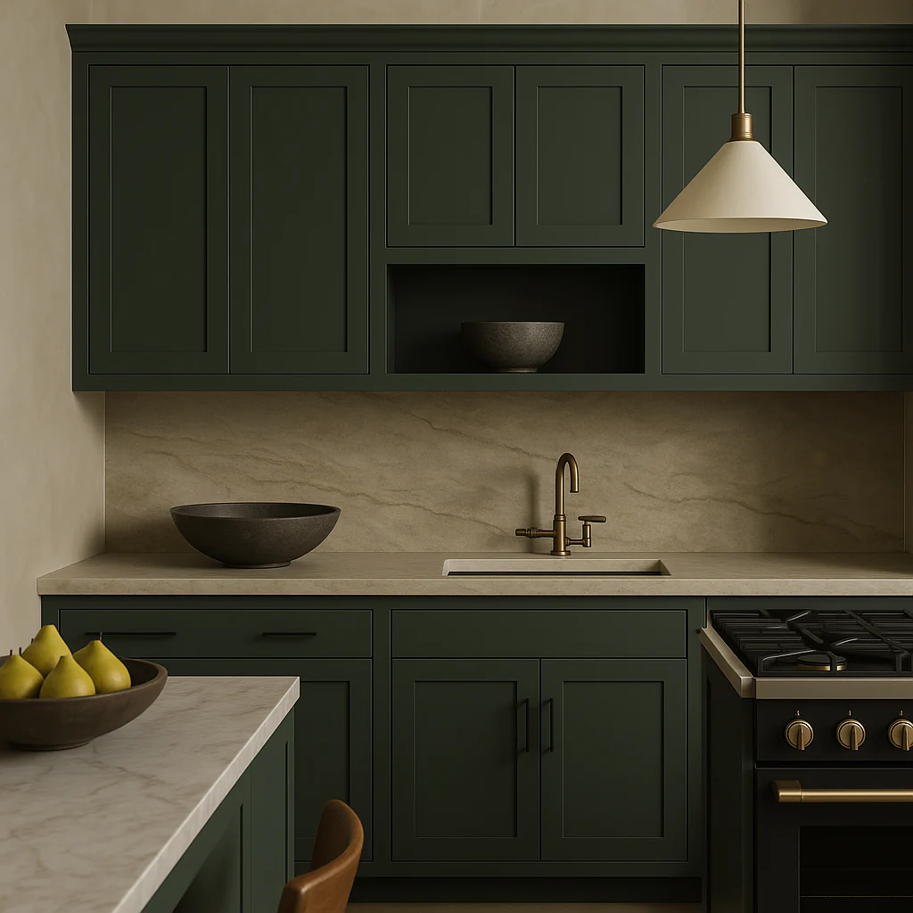 Hampton Bay Avondale 15 in. W x 12 in. D x 36 in. H Ready to Assemble Plywood Shaker Wall Kitchen Cabinet in Fern Green - Image 3