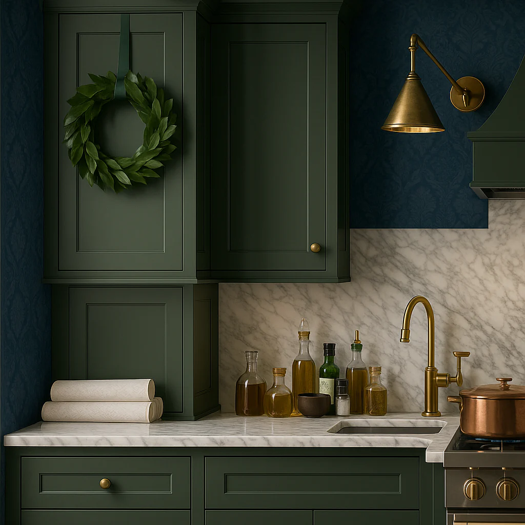 Hampton Bay Avondale 15 in. W x 12 in. D x 36 in. H Ready to Assemble Plywood Shaker Wall Kitchen Cabinet in Fern Green - Image 4