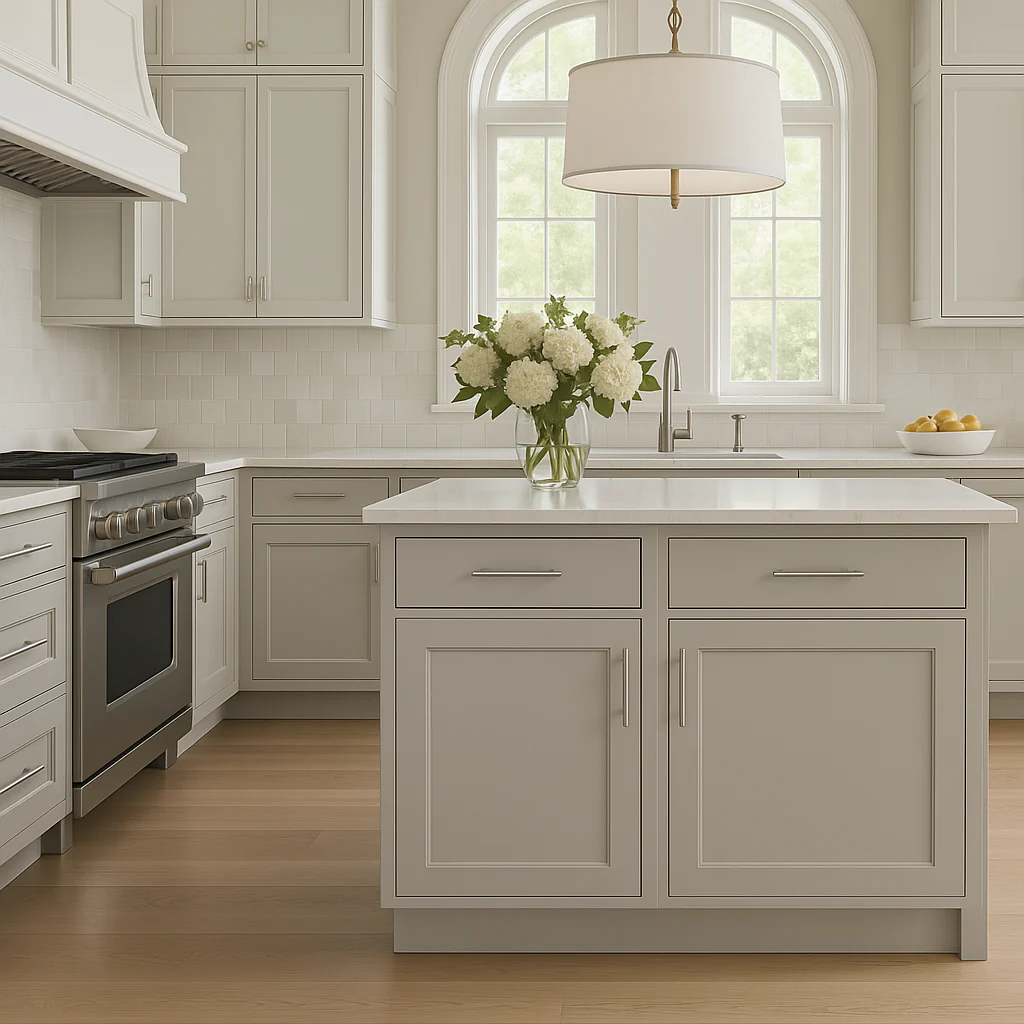 Hampton Bay Avondale 15 in. W x 24 in. D x 34.5 in. H Ready to Assemble Plywood Shaker Base Kitchen Cabinet in Dove Gray - Image 3