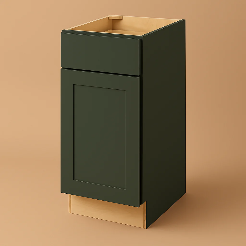 Hampton Bay Avondale 15-inch Fern Green Shaker Base Kitchen Cabinet