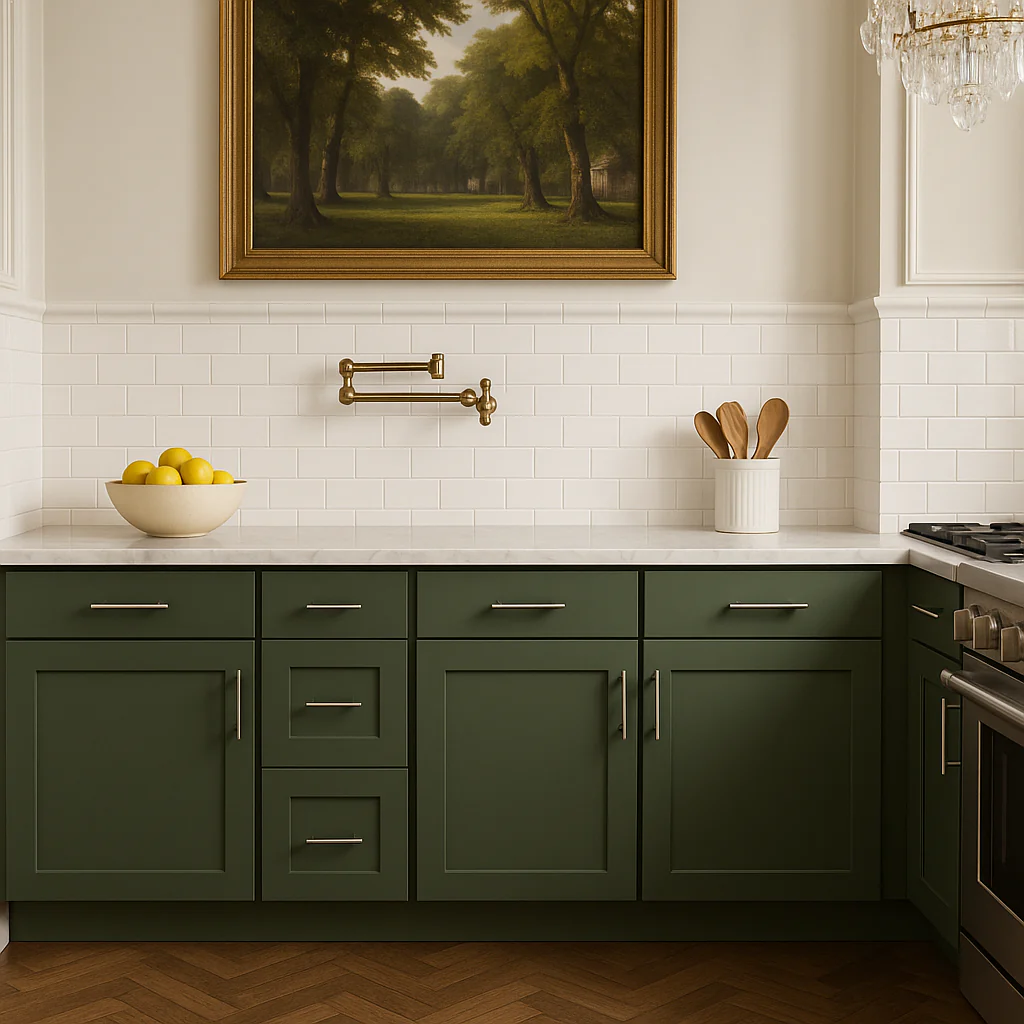 Hampton Bay Avondale 15-inch Fern Green Shaker Base Kitchen Cabinet - Image 3