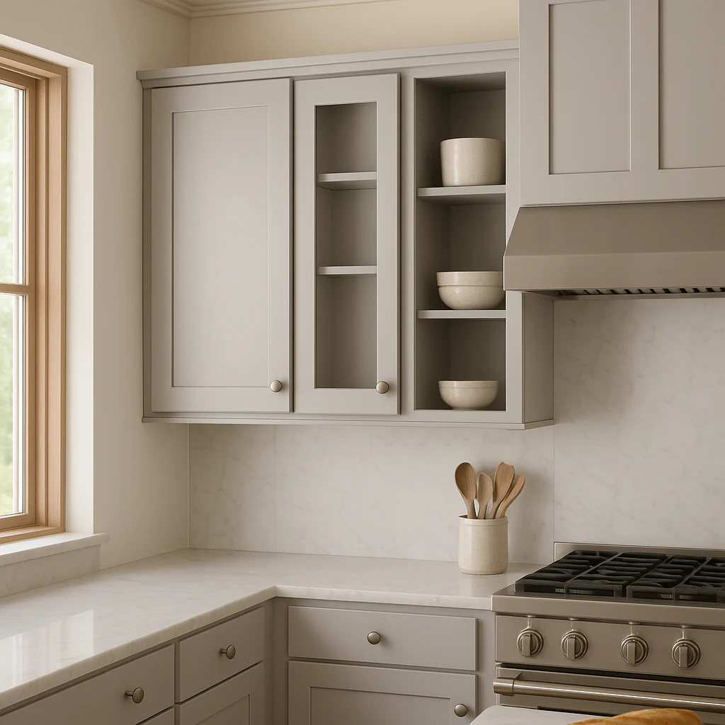 Hampton Bay Avondale 18 in. Dove Gray Shaker Wall Kitchen Cabinet - Image 3