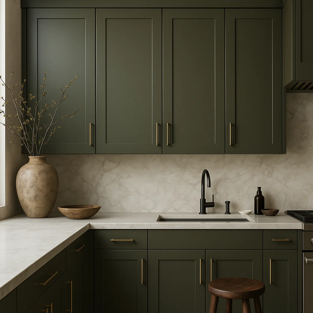 Hampton Bay Avondale 18 in. W x 12 in. D x 30 in. H Ready-to-Assemble Plywood Shaker Wall Kitchen Cabinet in Fern Green - Image 4