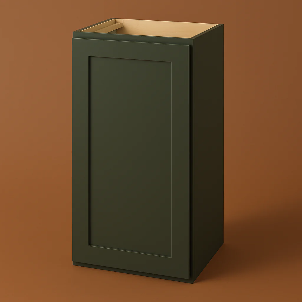 Hampton Bay Avondale 18 in. W x 12 in. D x 36 in. H Ready to Assemble Plywood Shaker Wall Kitchen Cabinet in Fern Green