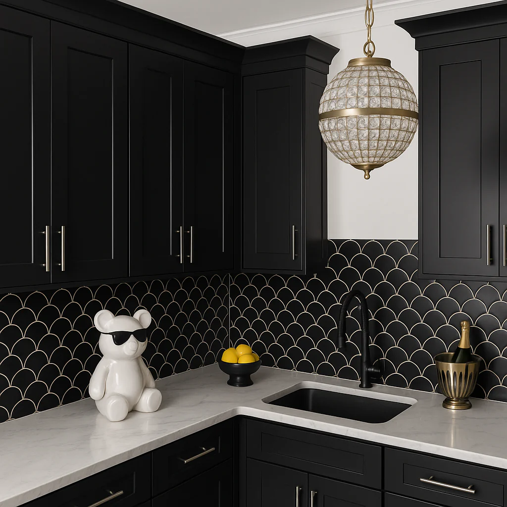 Hampton Bay Avondale 18 in. W x 12 in. D x 36 in. H Ready to Assemble Plywood Shaker Wall Kitchen Cabinet in Raven Black - Image 2