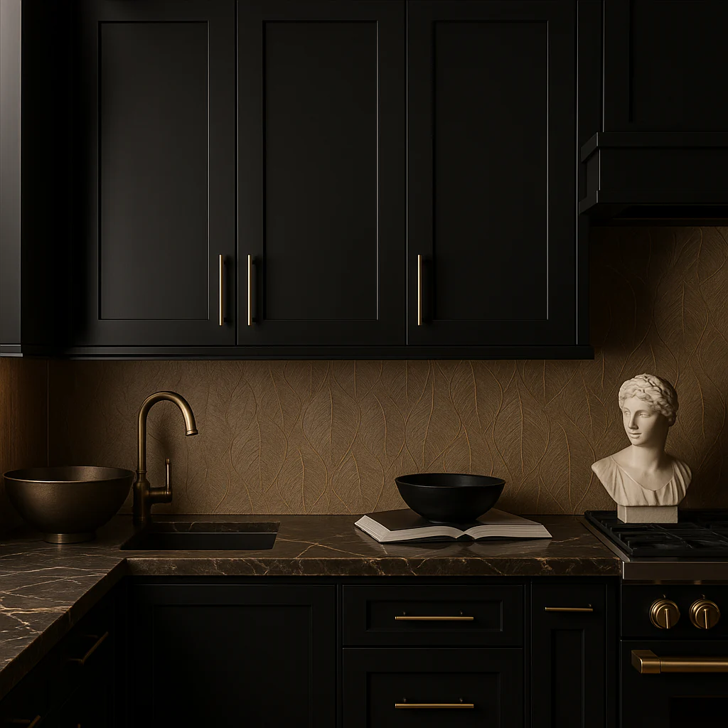 Hampton Bay Avondale 18 in. W x 12 in. D x 36 in. H Ready to Assemble Plywood Shaker Wall Kitchen Cabinet in Raven Black - Image 3