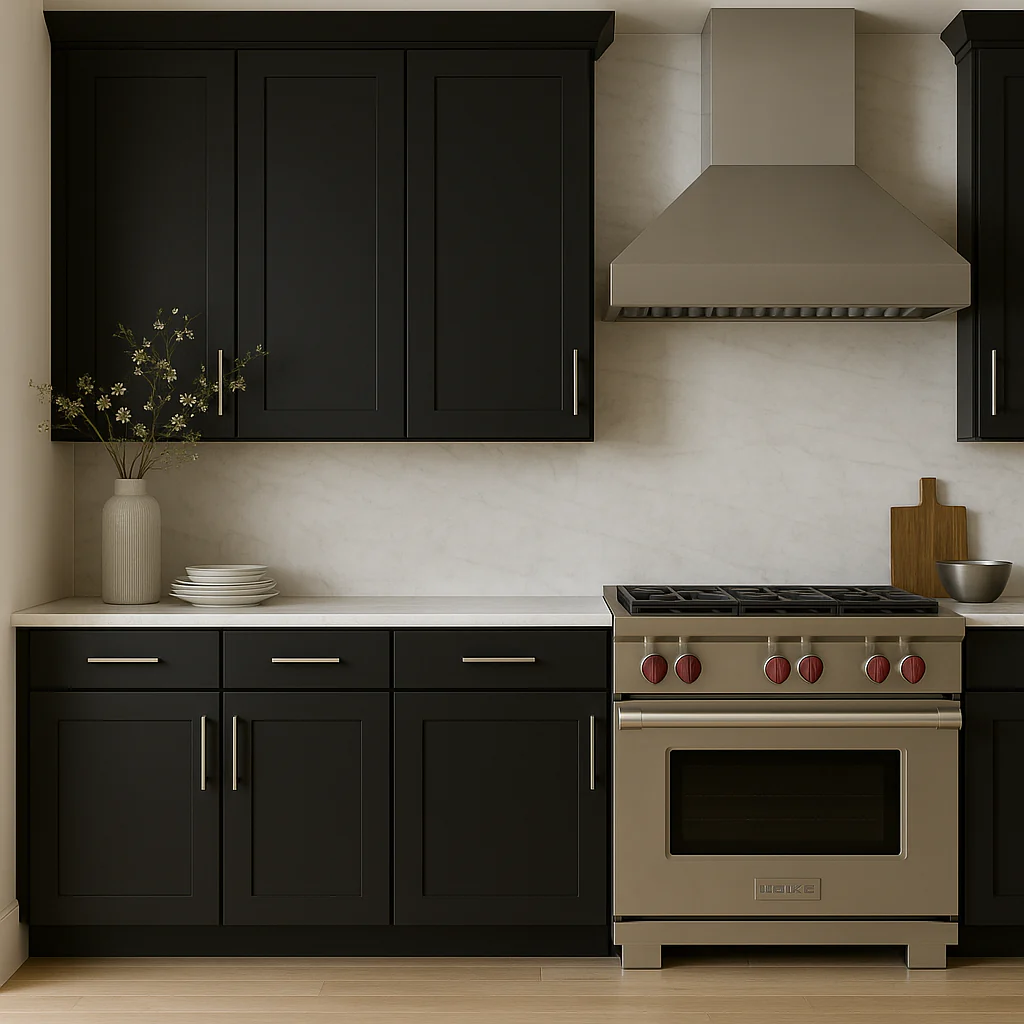 Hampton Bay Avondale 18 in. W x 12 in. D x 36 in. H Ready to Assemble Plywood Shaker Wall Kitchen Cabinet in Raven Black - Image 4
