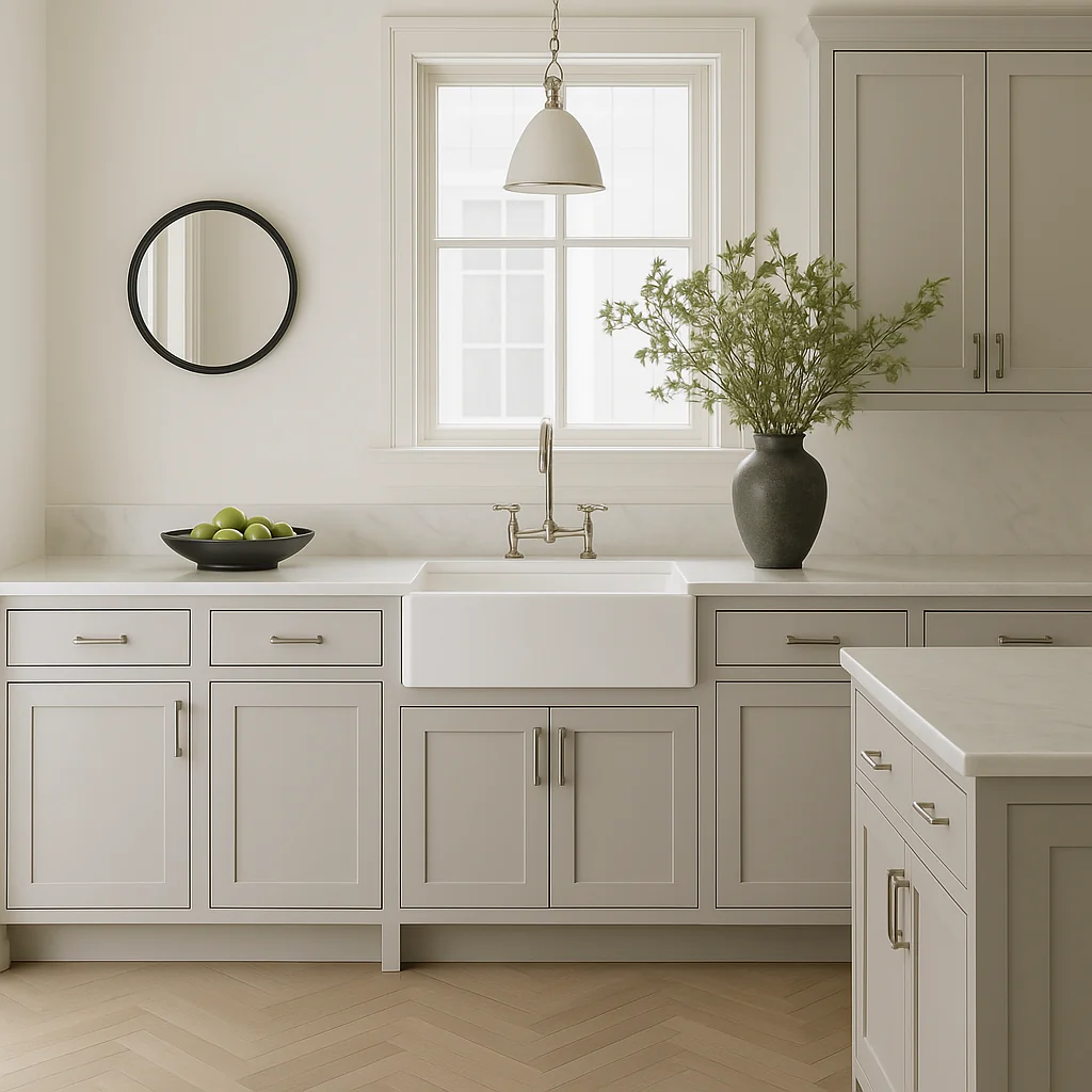 Hampton Bay Avondale 18 in. W x 24 in. D x 34.5 in. H Ready to Assemble Plywood Shaker Base Kitchen Cabinet in Dove Gray - Image 4
