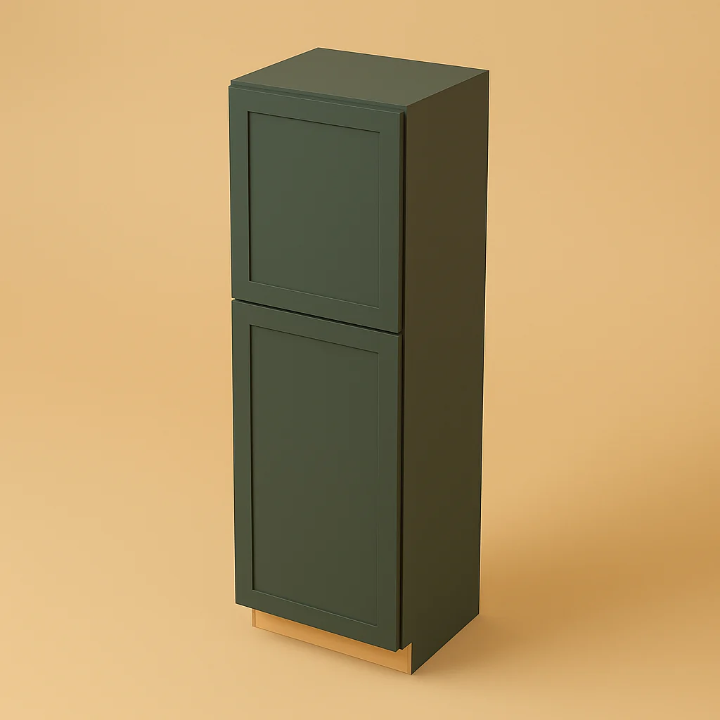 Hampton Bay Avondale 18 in. W x 24 in. D x 84 in. H Ready to Assemble Plywood Shaker Pantry Kitchen Cabinet in Fern Green