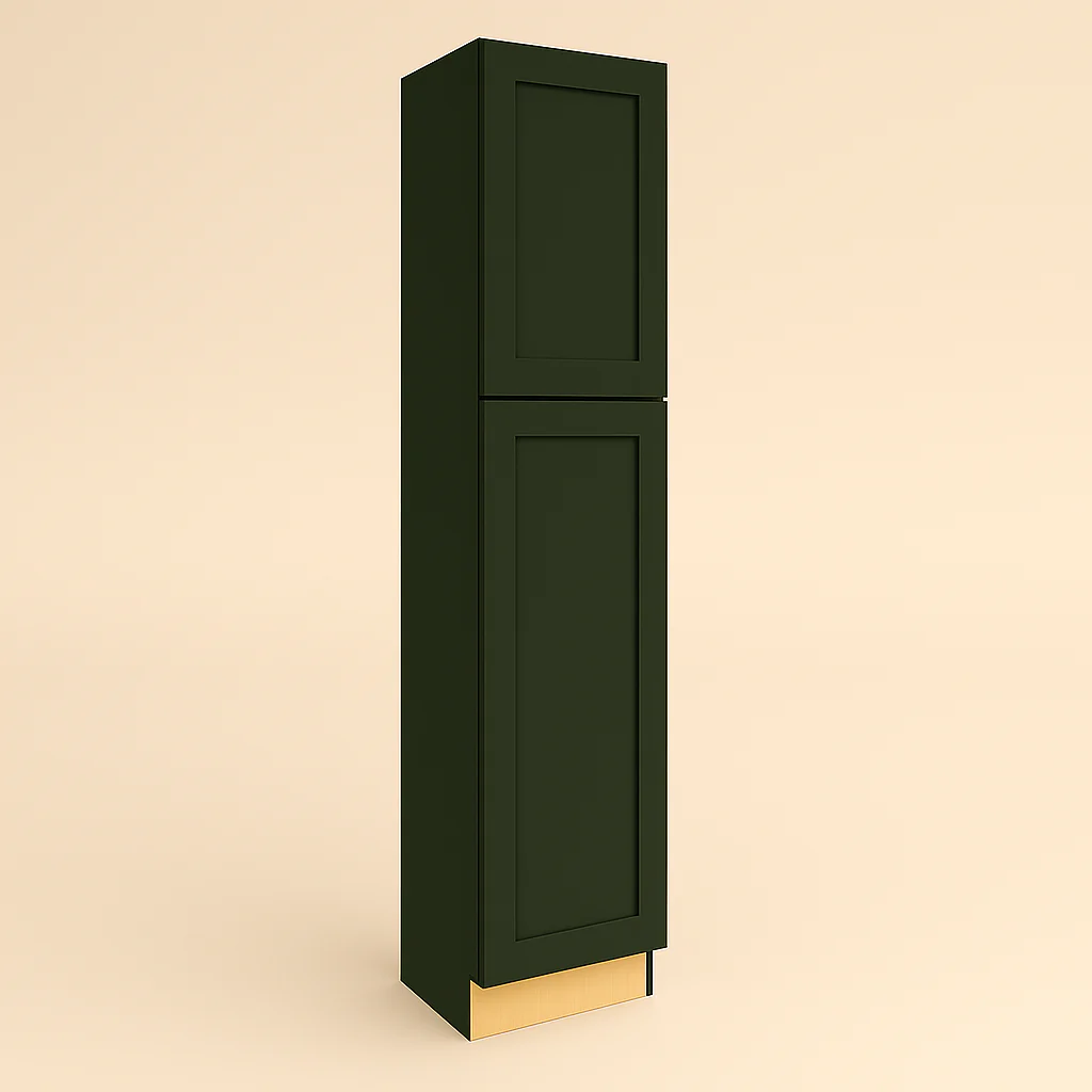 Hampton Bay Avondale 18 in. W x 24 in. D x 90 in. H Ready to Assemble Plywood Shaker Pantry Kitchen Cabinet in Fern Green