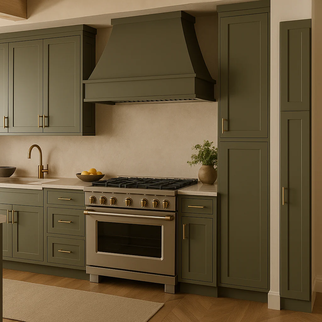 Hampton Bay Avondale 18 in. W x 24 in. D x 90 in. H Ready to Assemble Plywood Shaker Pantry Kitchen Cabinet in Fern Green - Image 2
