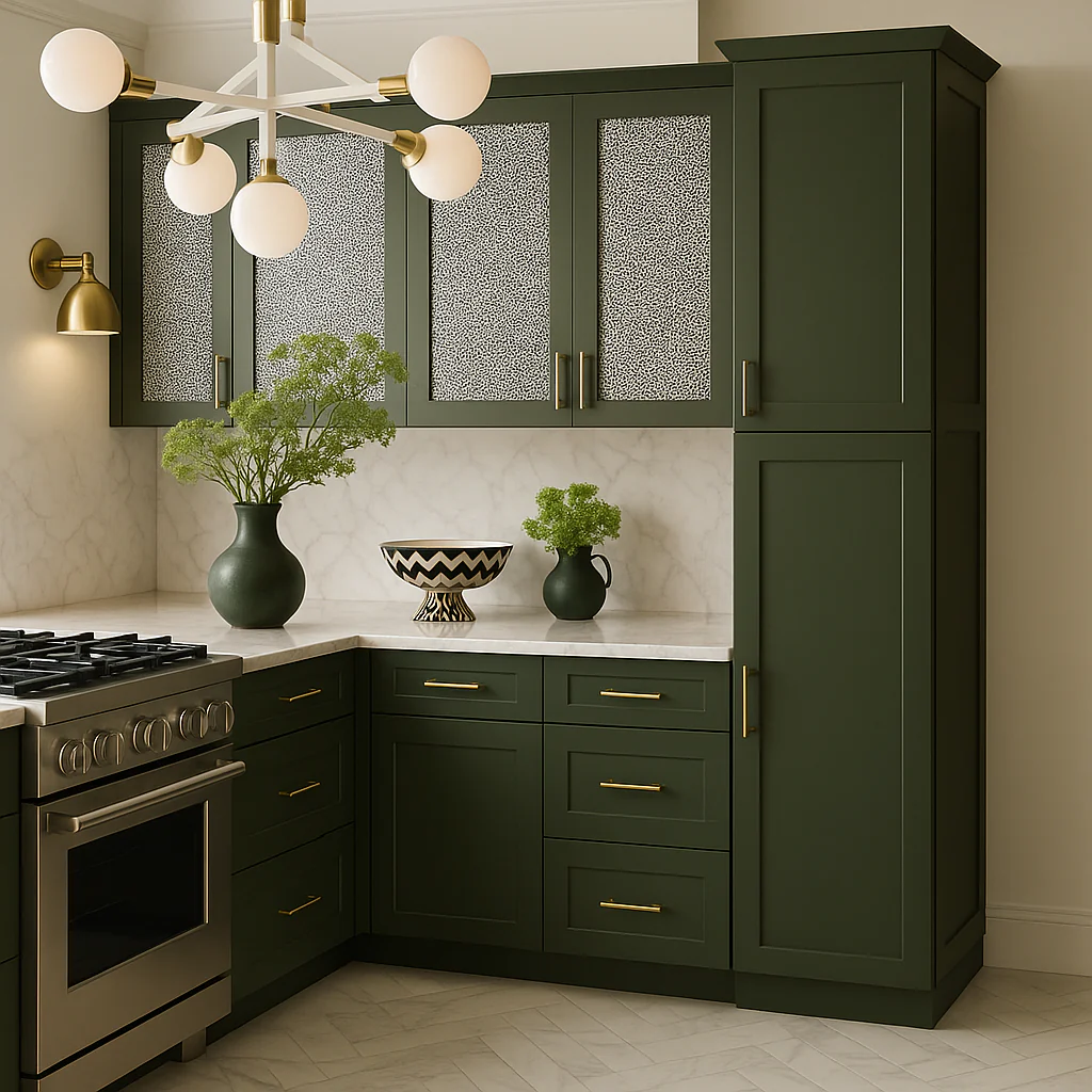 Hampton Bay Avondale 18 in. W x 24 in. D x 90 in. H Ready to Assemble Plywood Shaker Pantry Kitchen Cabinet in Fern Green - Image 3