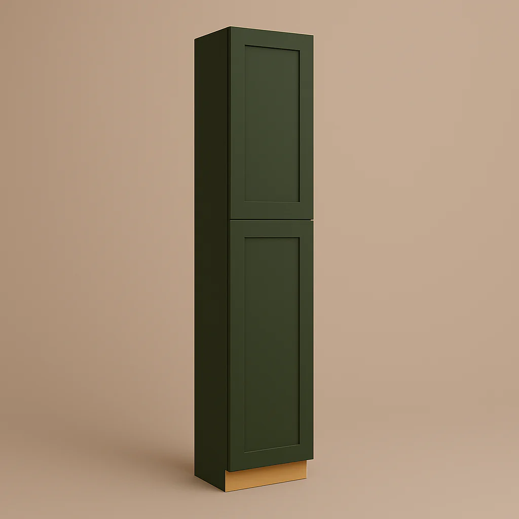 Hampton Bay Avondale 18 in. W x 24 in. D x 96 in. H Shaker Pantry Cabinet in Fern Green