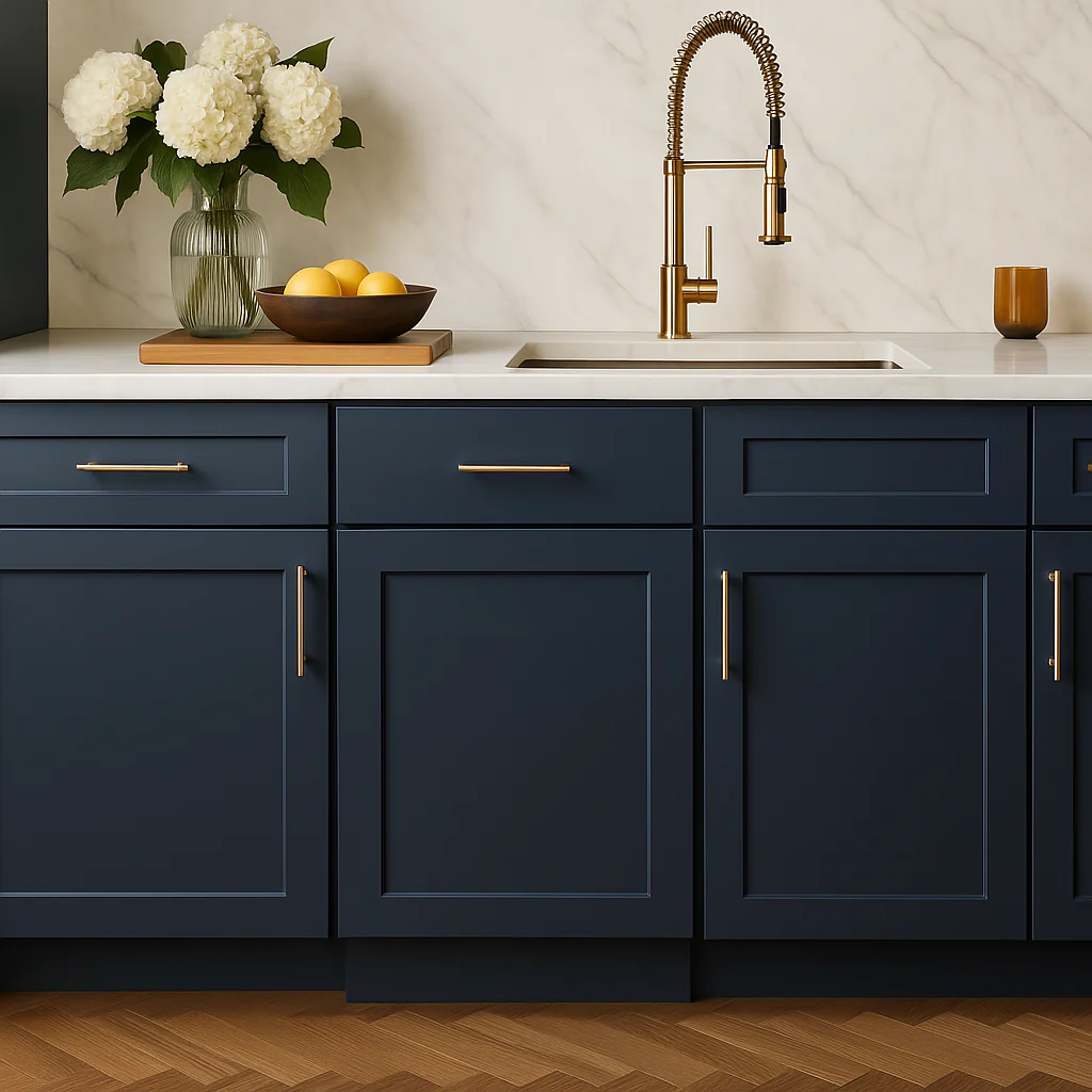 Hampton Bay Avondale 18-inch Ink Blue Shaker Base Kitchen Cabinet - Image 2