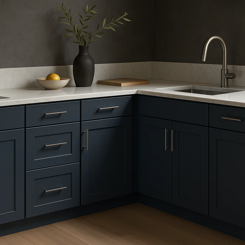 Hampton Bay Avondale 18-inch Ink Blue Shaker Base Kitchen Cabinet - Image 4