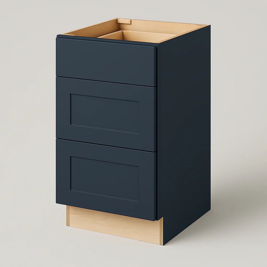 Hampton Bay Avondale 18-inch Ink Blue Shaker Drawer Base Cabinet