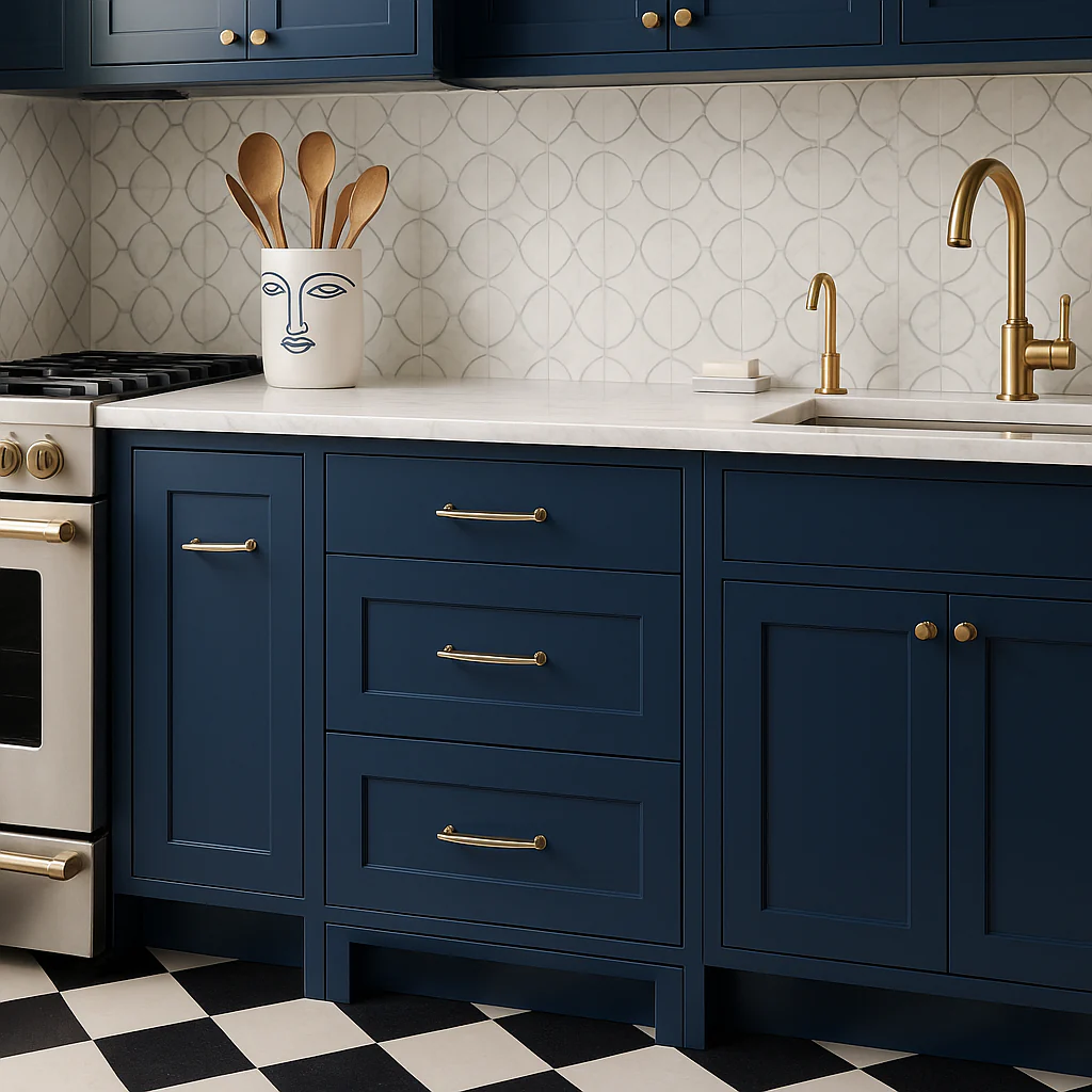Hampton Bay Avondale 18-inch Ink Blue Shaker Drawer Base Cabinet - Image 3