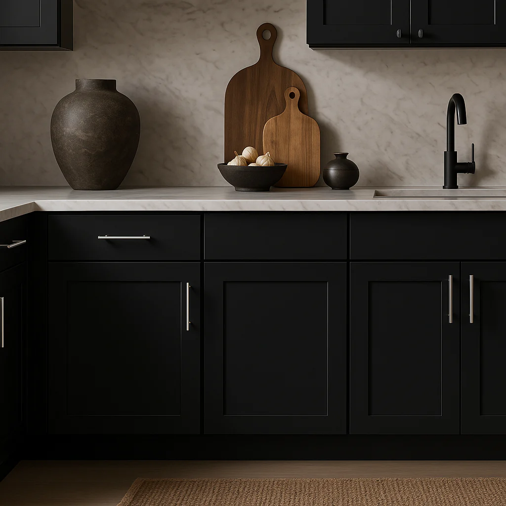 Hampton Bay Avondale 18-inch Shaker Base Kitchen Cabinet in Raven Black - Image 2