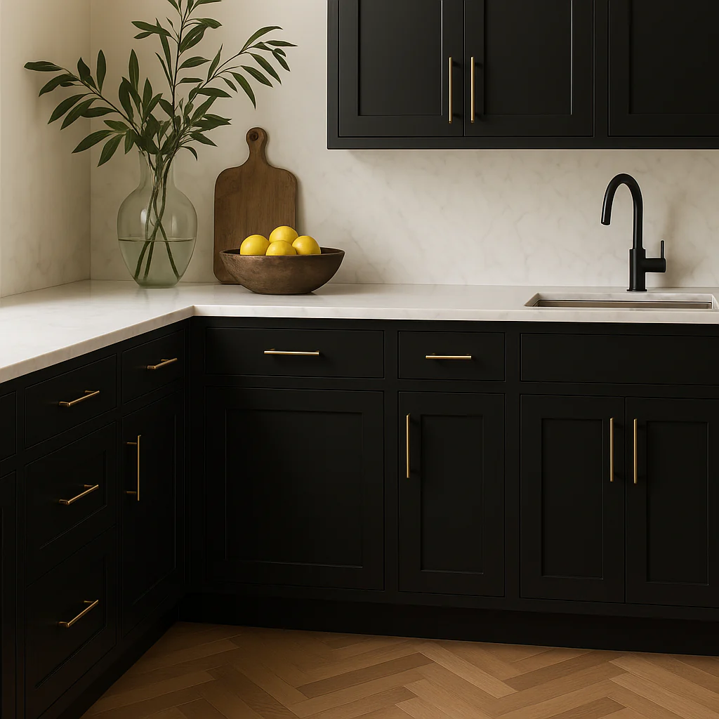 Hampton Bay Avondale 18-inch Shaker Base Kitchen Cabinet in Raven Black - Image 3