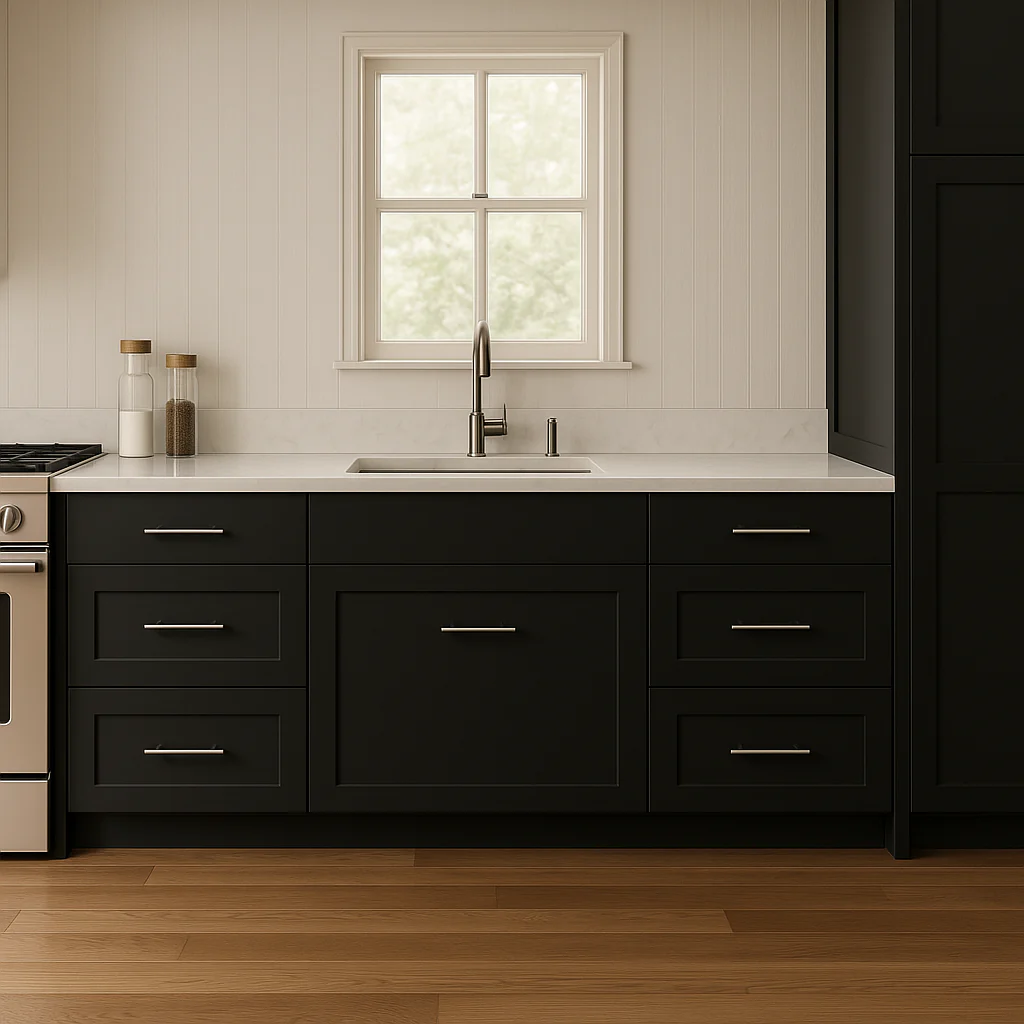 Hampton Bay Avondale 18-inch Shaker Drawer Base Cabinet in Raven Black - Image 4