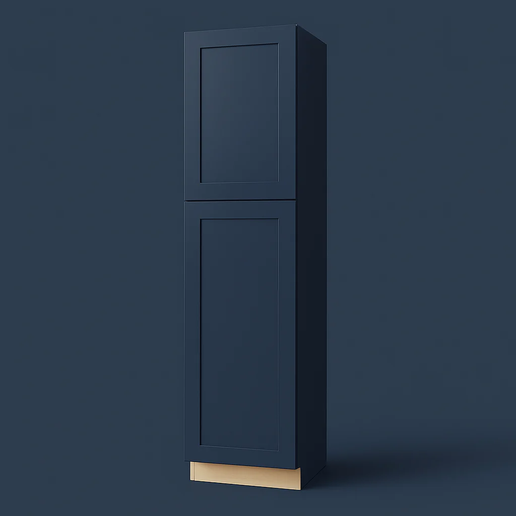 Hampton Bay Avondale 18x24x84 Shaker Pantry Cabinet in Ink Blue