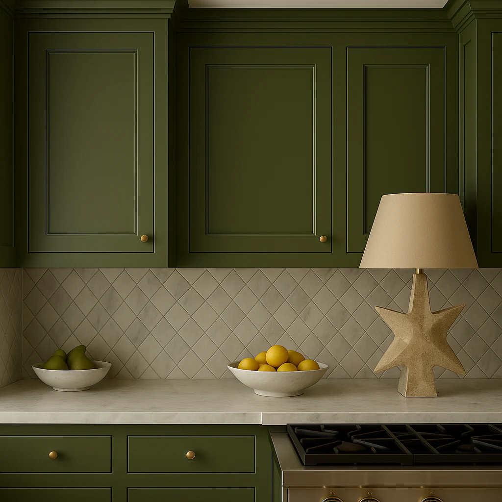 Hampton Bay Avondale 21" Fern Green Shaker Wall Kitchen Cabinet - Image 3