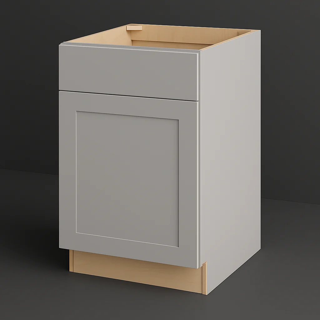 Hampton Bay Avondale 21 in. W x 24 in. D x 34.5 in. H Ready to Assemble Plywood Shaker Base Kitchen Cabinet in Dove Gray