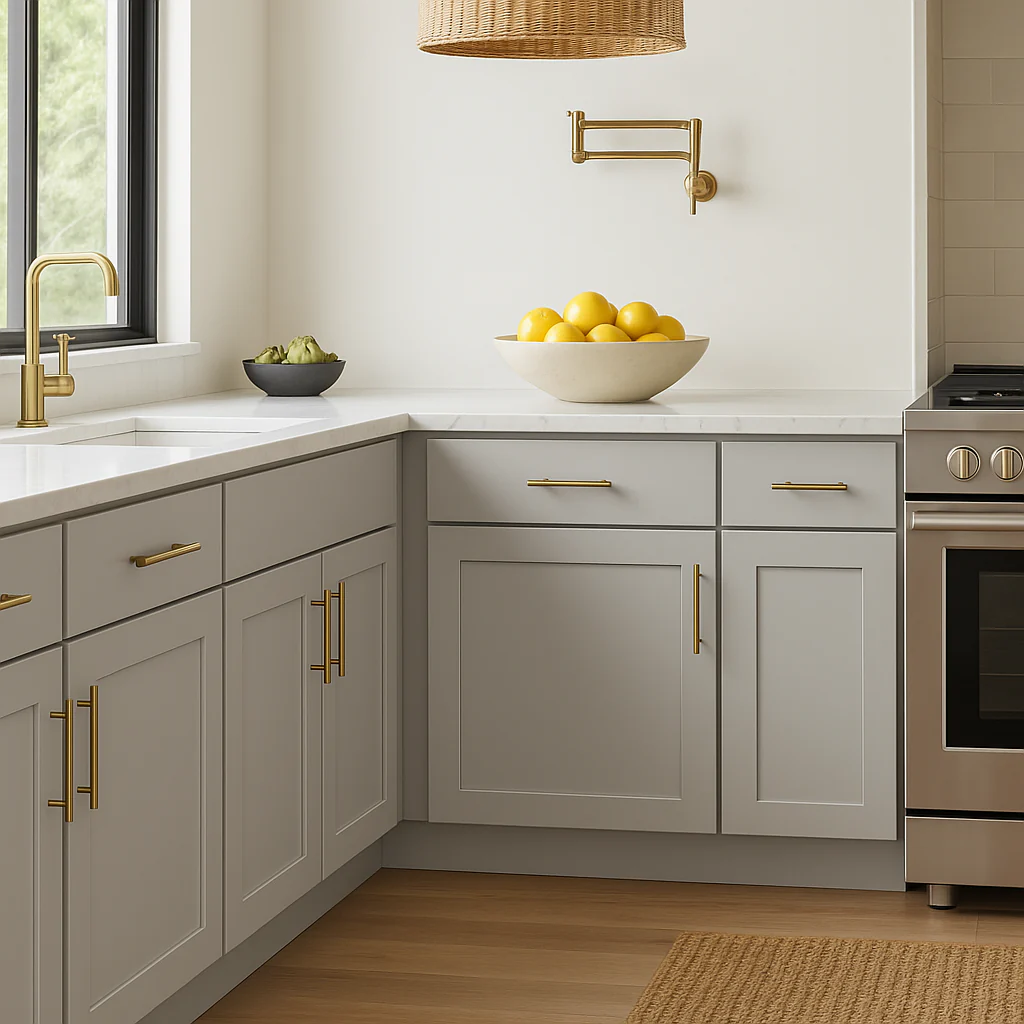 Hampton Bay Avondale 24" Dove Gray Shaker Base Kitchen Cabinet - Image 2