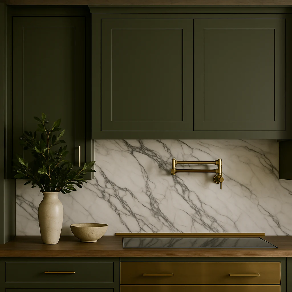 Hampton Bay Avondale 24" Green Shaker Wall Kitchen Cabinet - Image 3
