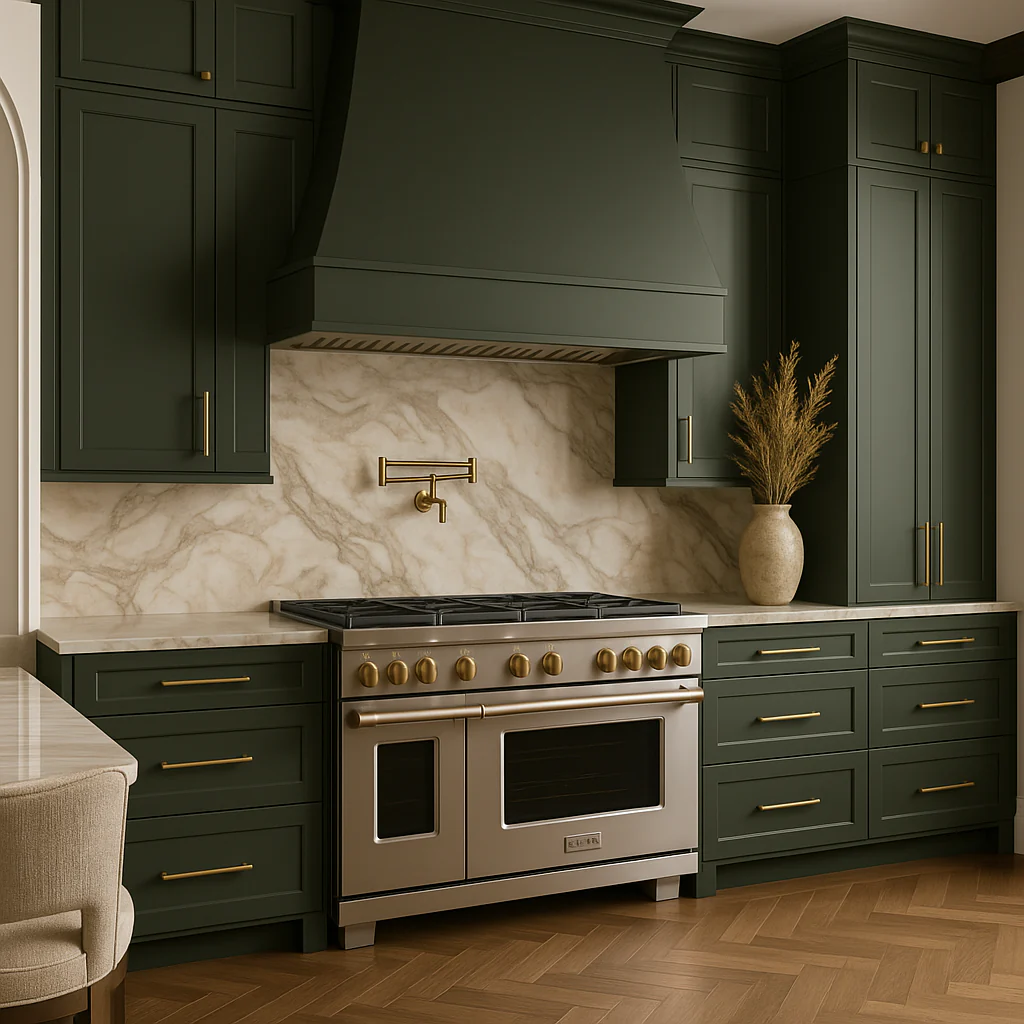 Hampton Bay Avondale 24" Green Shaker Wall Kitchen Cabinet - Image 4