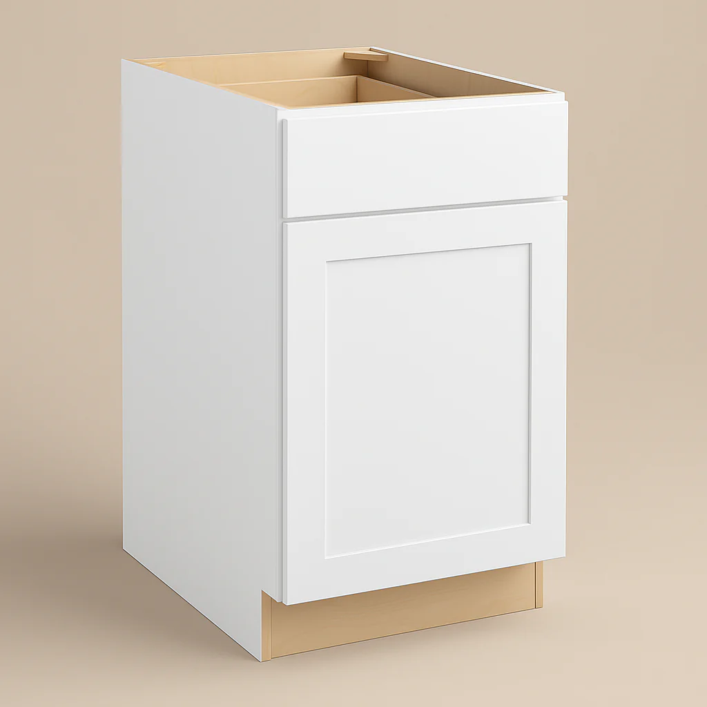 Hampton Bay Avondale 24 in. Alpine White Shaker Base Kitchen Cabinet