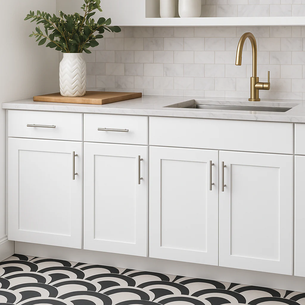 Hampton Bay Avondale 24 in. Alpine White Shaker Base Kitchen Cabinet - Image 4