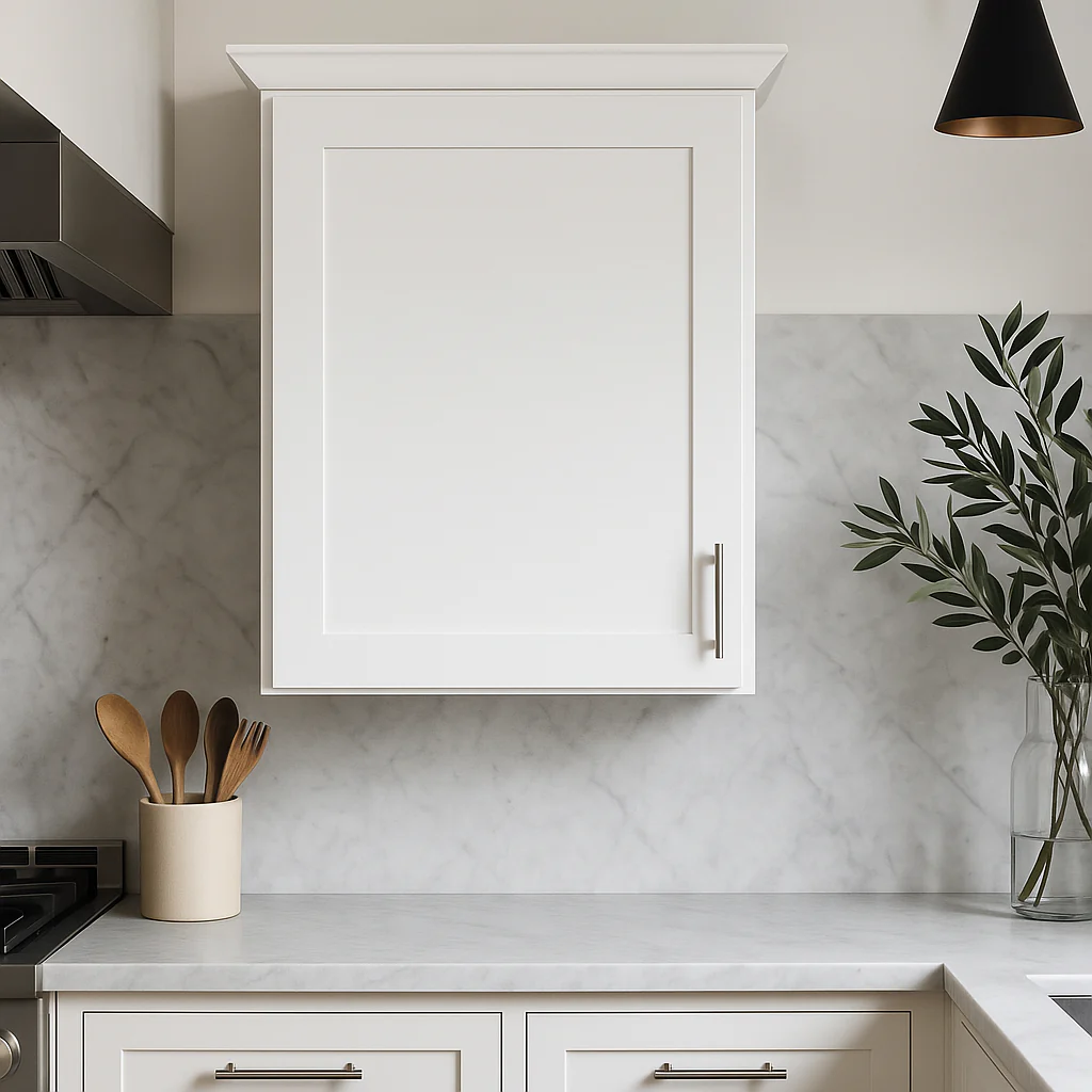 Hampton Bay Avondale 24 in. Alpine White Shaker Wall Kitchen Cabinet - Image 2