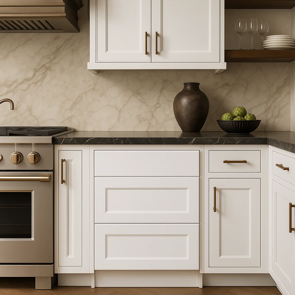 Hampton Bay Avondale 24 in. Shaker Drawer Base Cabinet in Alpine White - Image 4