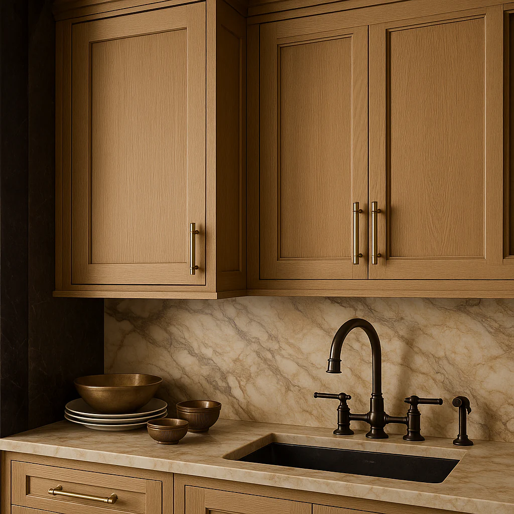 Hampton Bay Avondale 24 in. Shaker Wall Kitchen Cabinet in White Oak - Image 4