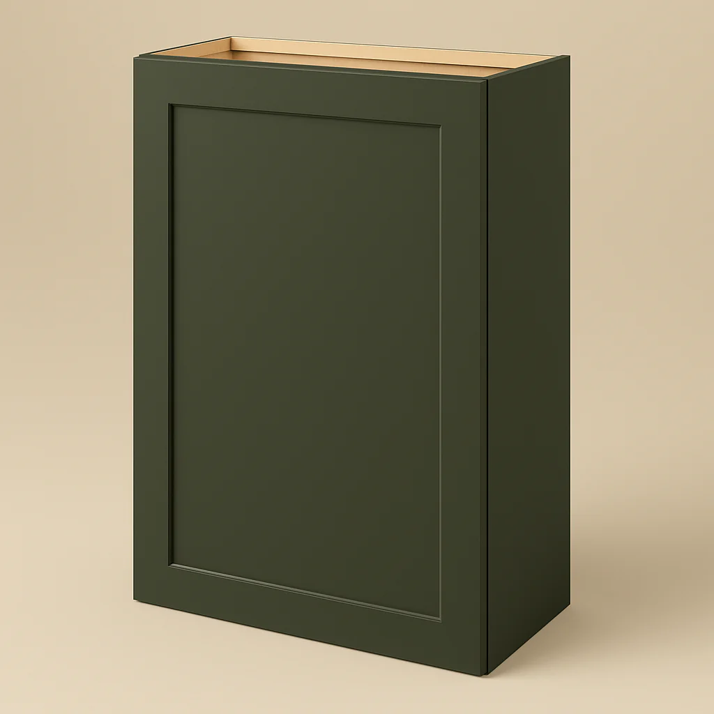 Hampton Bay Avondale 24 in. W x 12 in. D x 36 in. H Plywood Shaker Wall Kitchen Cabinet in Fern Green