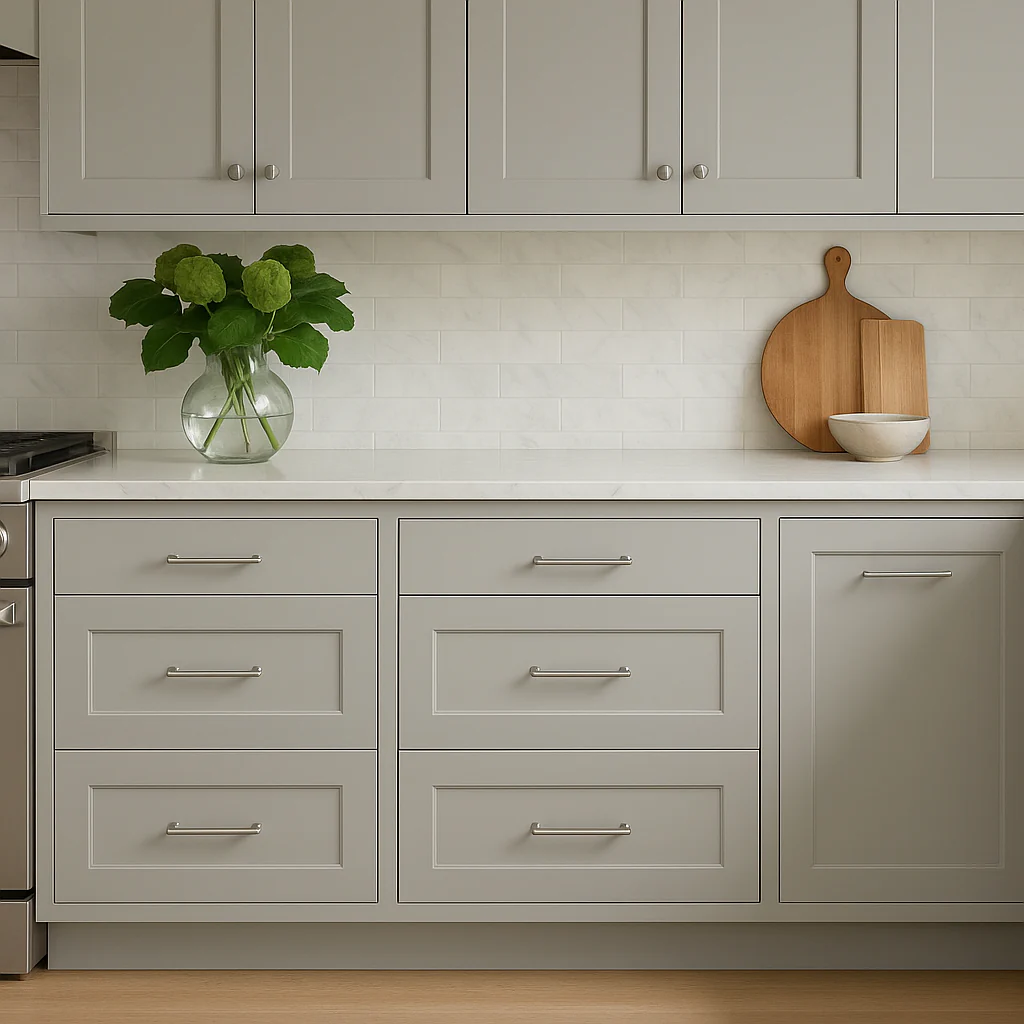 Hampton Bay Avondale 24-inch Dove Gray Shaker Drawer Base Cabinet - Image 4