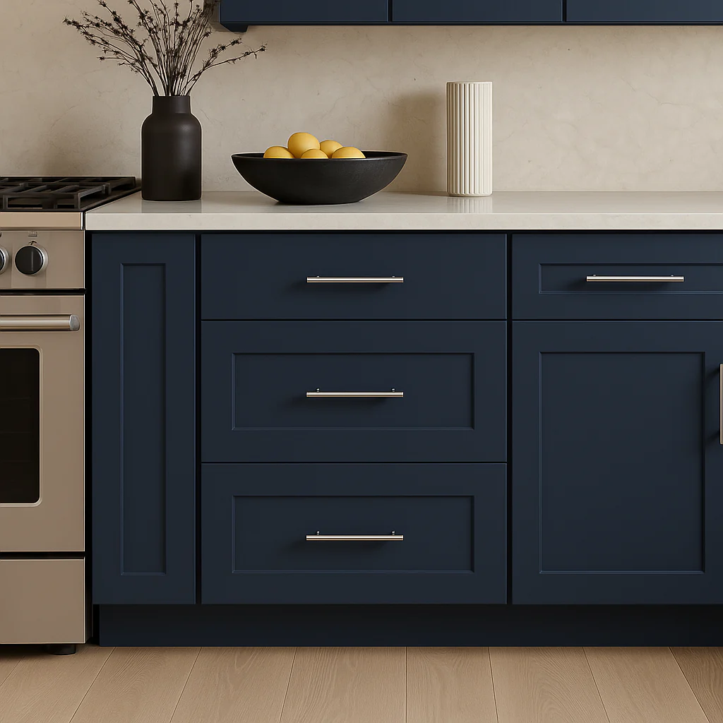 Hampton Bay Avondale 24-inch Ink Blue Shaker Drawer Base Cabinet - Image 2