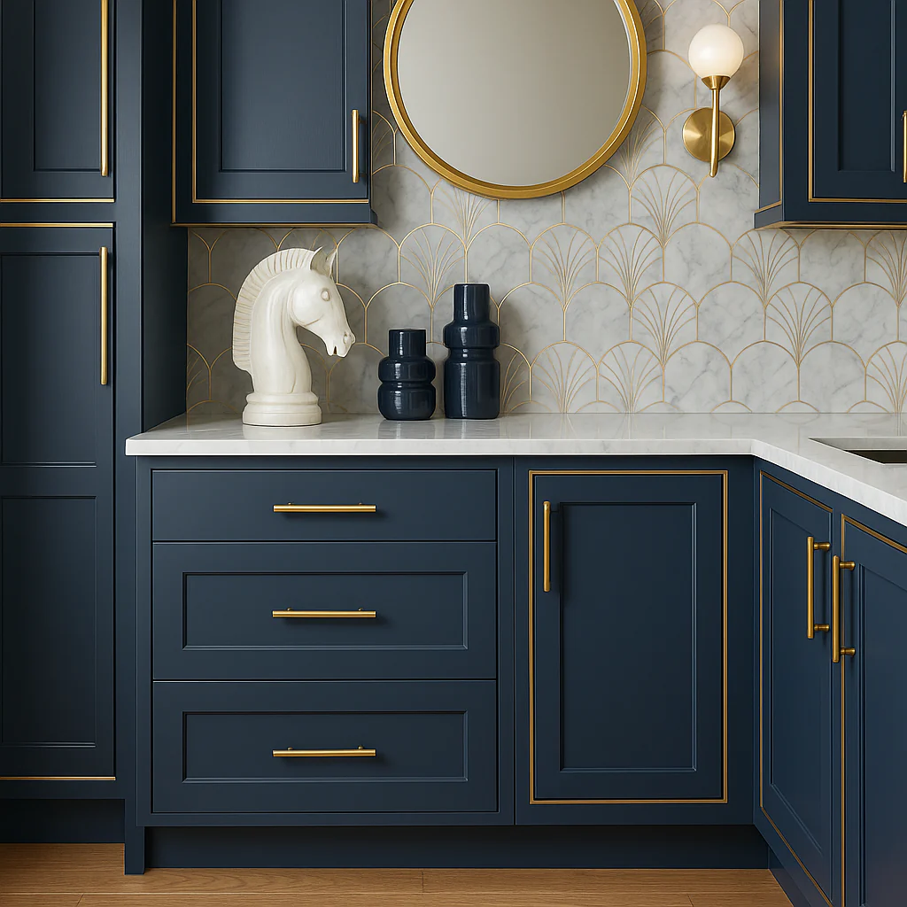 Hampton Bay Avondale 24-inch Ink Blue Shaker Drawer Base Cabinet - Image 4