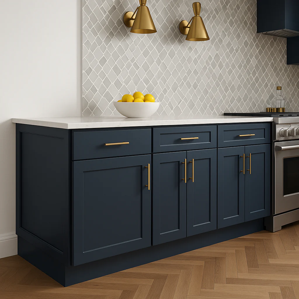 Hampton Bay Avondale 24" Ink Blue Shaker Base Kitchen Cabinet - Image 4