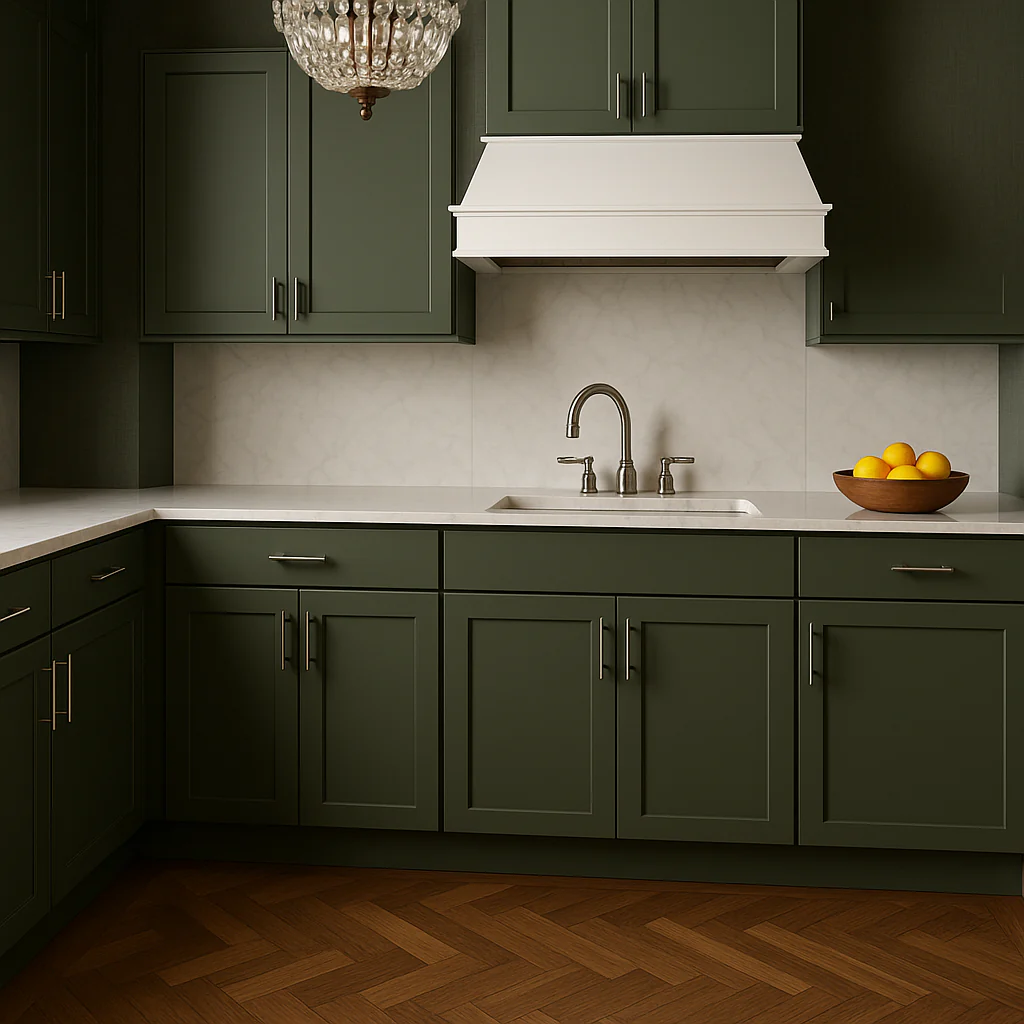 Hampton Bay Avondale 24" Shaker Base Kitchen Cabinet in Fern Green - Image 3