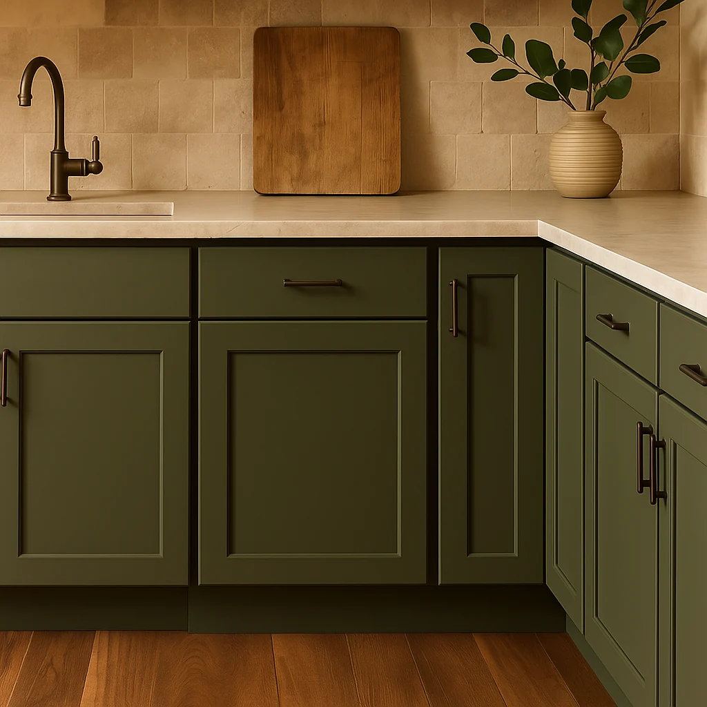 Hampton Bay Avondale 24" Shaker Base Kitchen Cabinet in Fern Green - Image 4