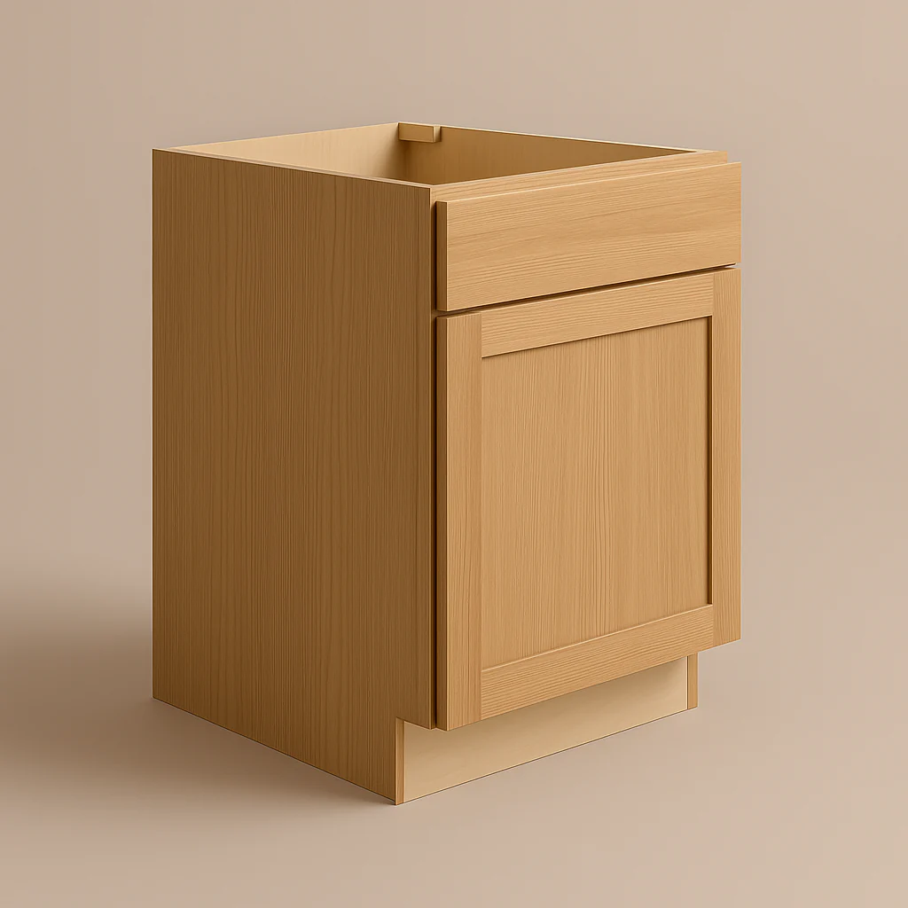 Hampton Bay Avondale 24" Shaker Base Kitchen Cabinet in White Oak