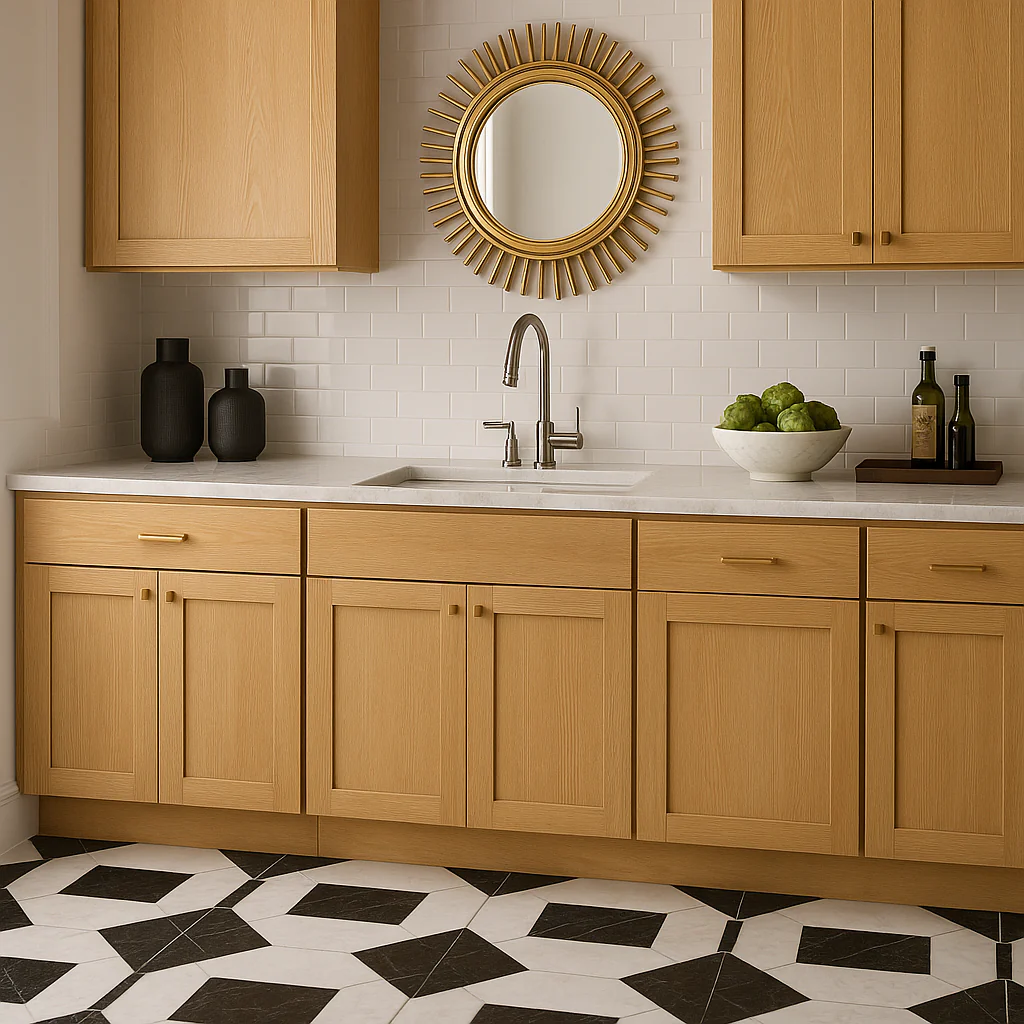 Hampton Bay Avondale 24" Shaker Base Kitchen Cabinet in White Oak - Image 4