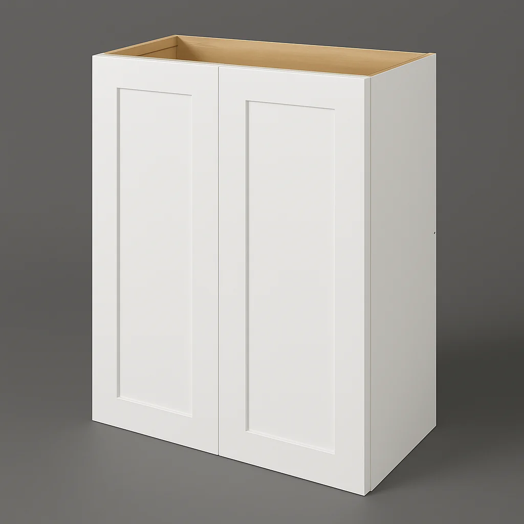 Hampton Bay Avondale 27 in. Alpine White Shaker Wall Kitchen Cabinet