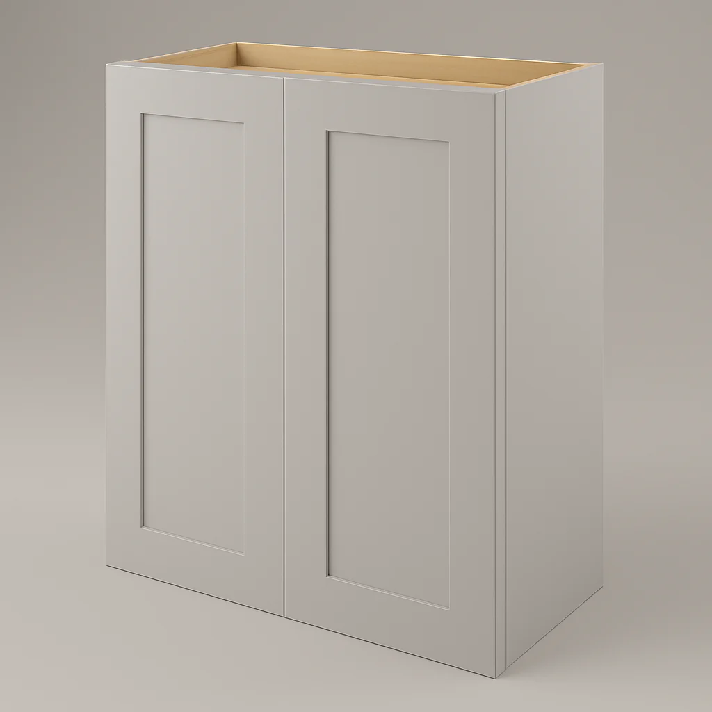 Hampton Bay Avondale 27 in. Dove Gray Shaker Wall Kitchen Cabinet