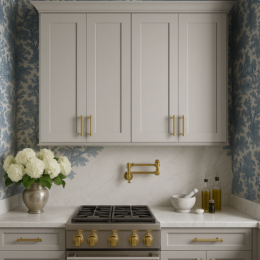Hampton Bay Avondale 27 in. Dove Gray Shaker Wall Kitchen Cabinet - Image 3