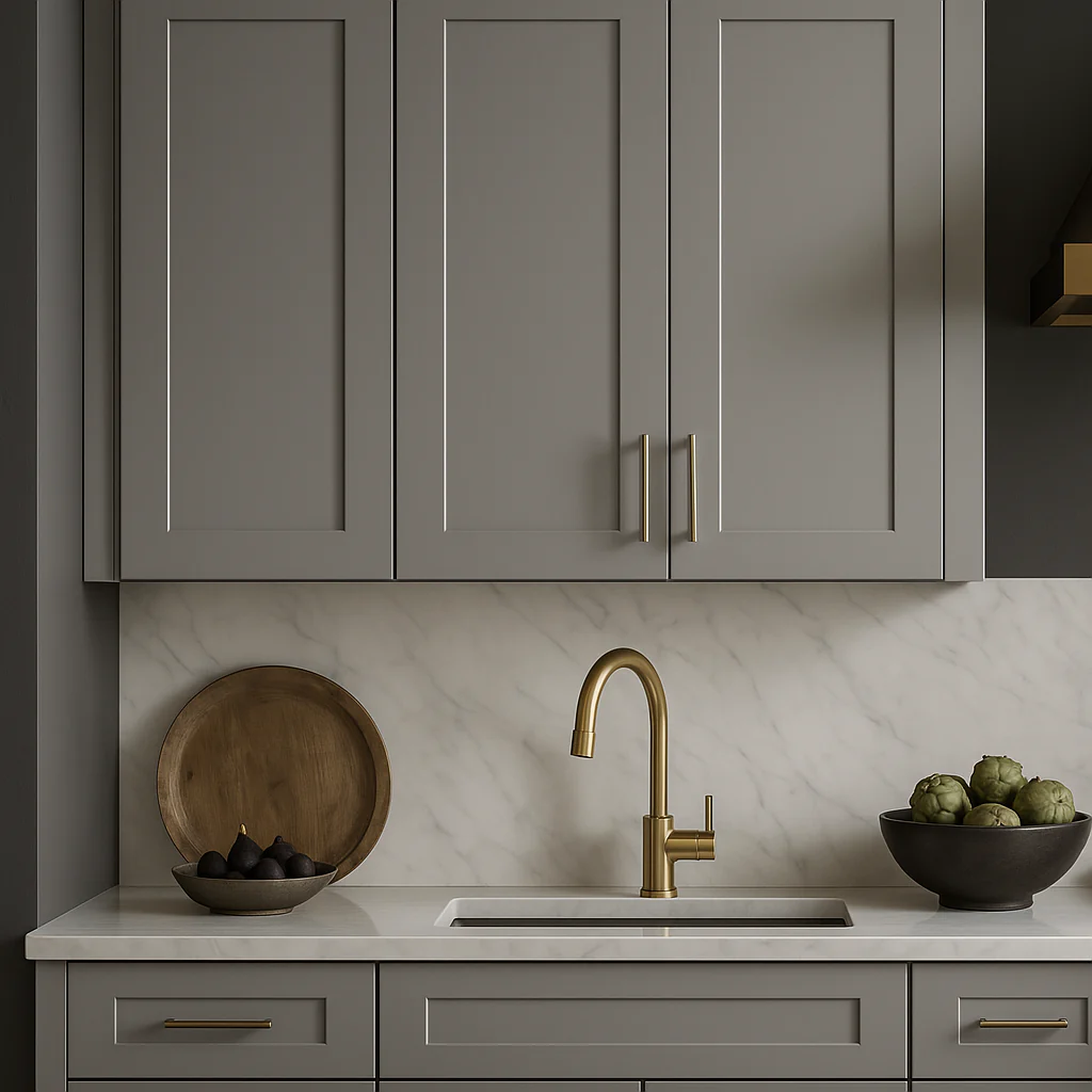 Hampton Bay Avondale 27 in. Dove Gray Shaker Wall Kitchen Cabinet - Image 4