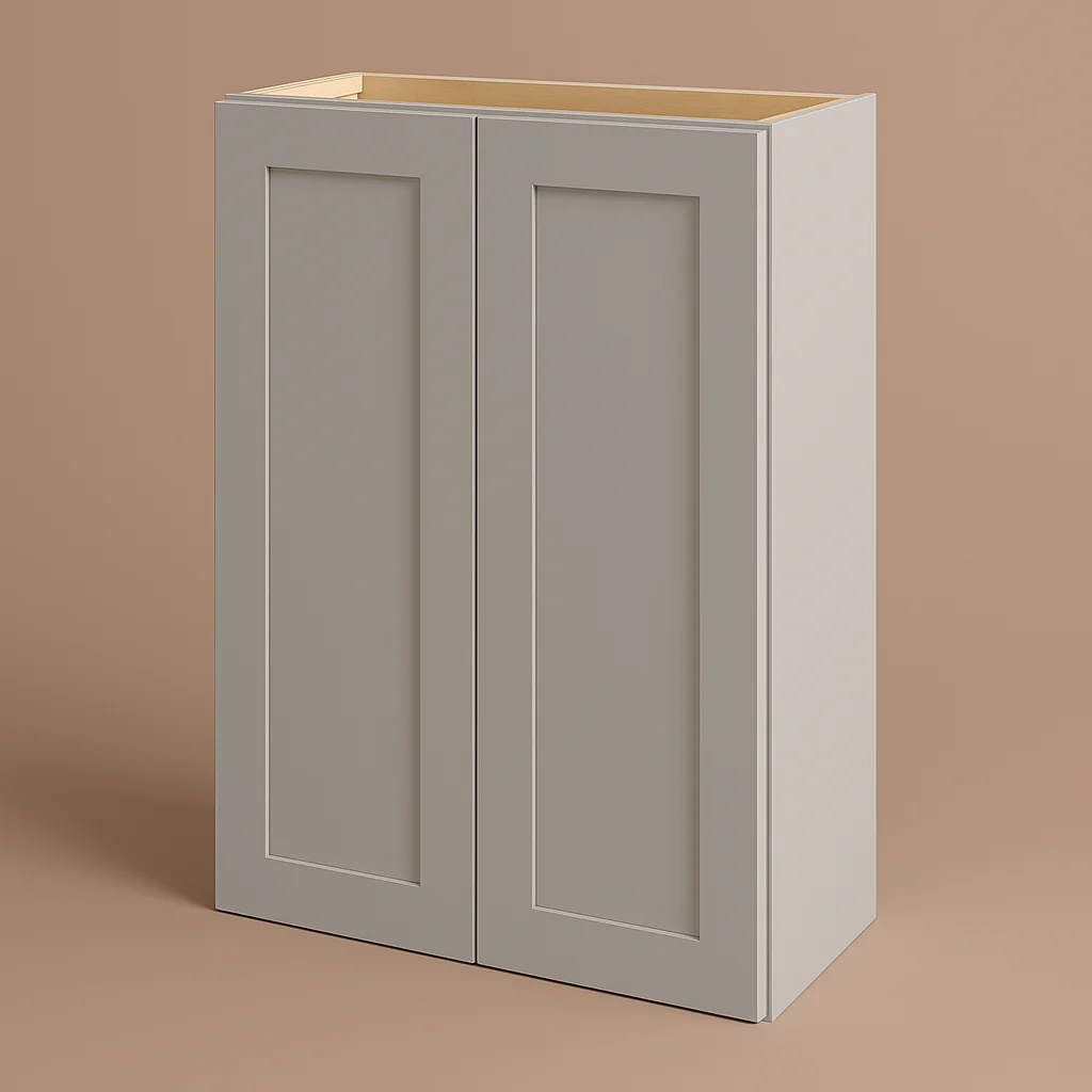 Hampton Bay Avondale 27 in. Dove Gray Shaker Wall Kitchen Cabinet