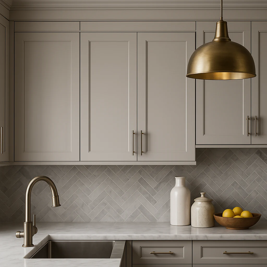 Hampton Bay Avondale 27 in. Dove Gray Shaker Wall Kitchen Cabinet - Image 2